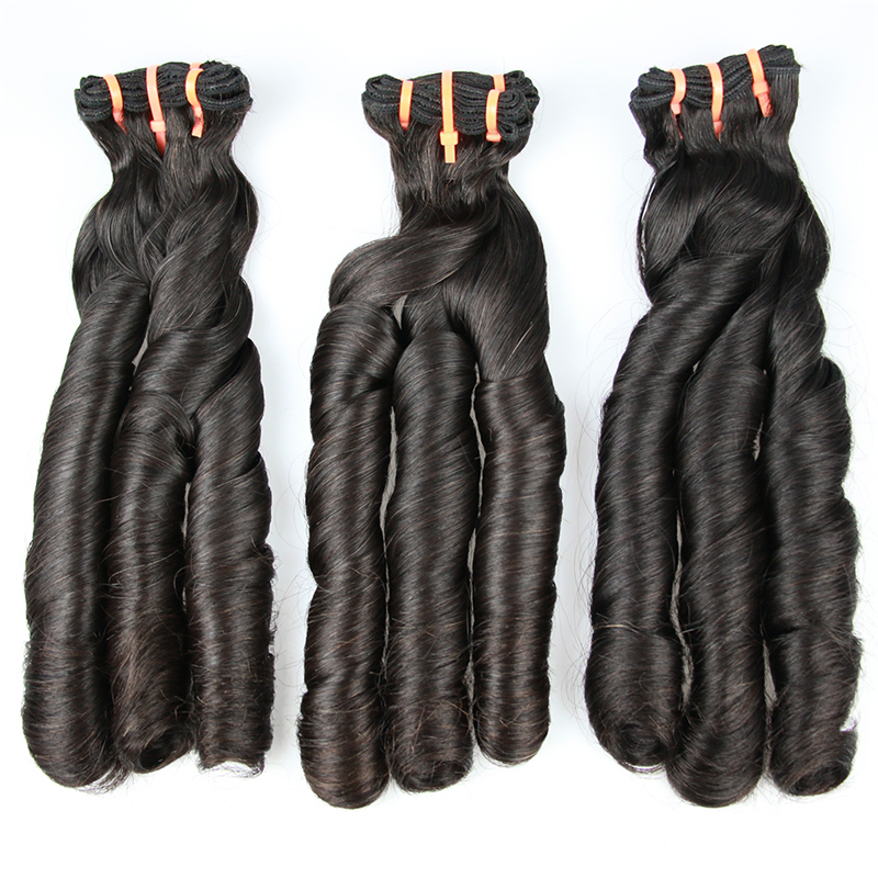 Spring Curly Virgin Human Hair Double Drawn Bundles